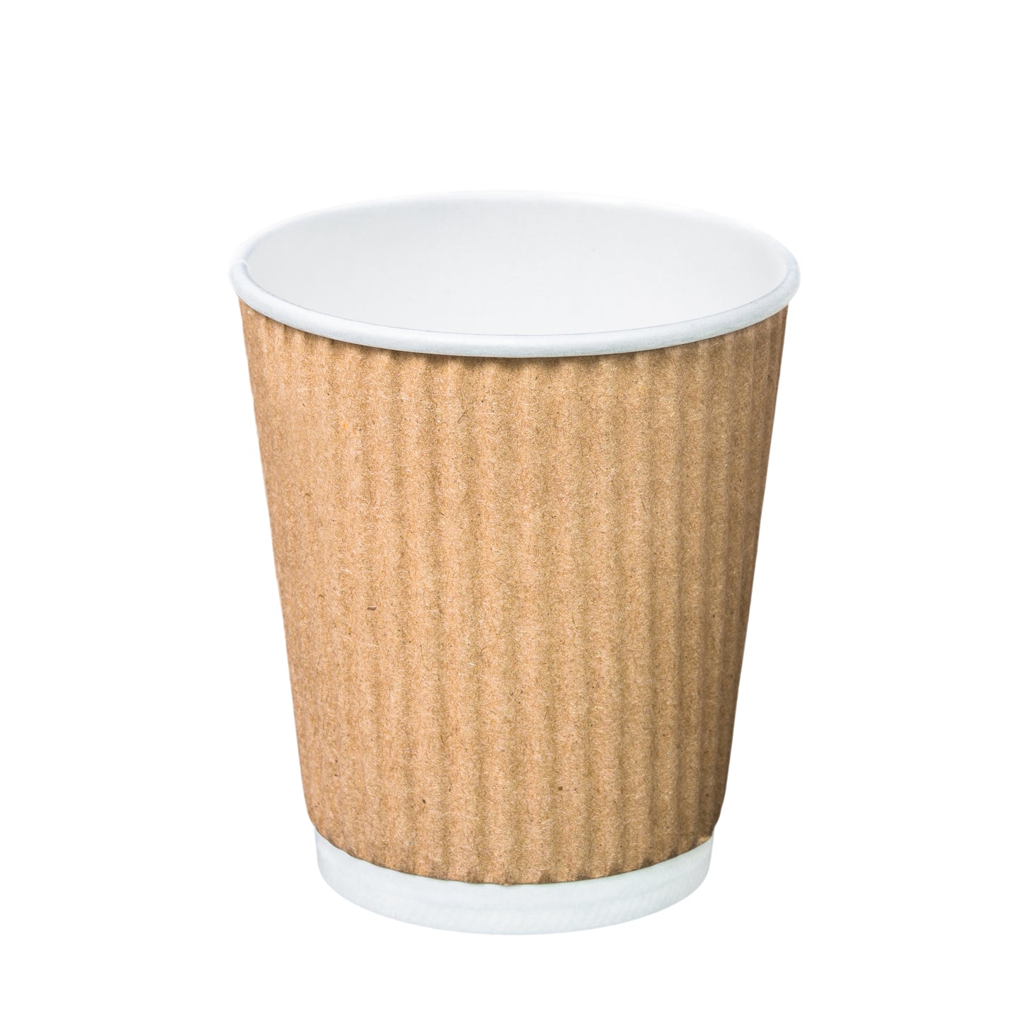 Purely Smile 8oz Kraft Ripple coffee cups Case of 500