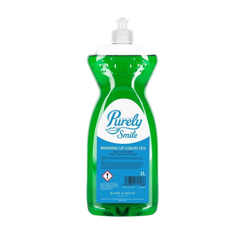 Purely Smile Washing Up Liquid (1L) - Long-Lasting Suds, Gentle Clean