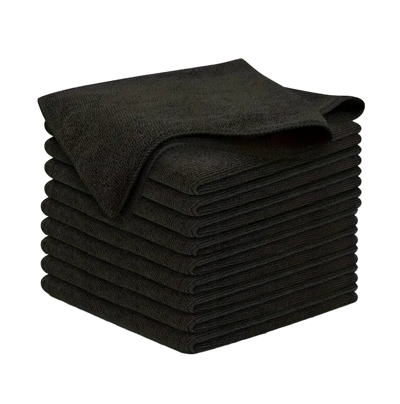 Purely Smile Microfibre Cloths Black Pack of 10