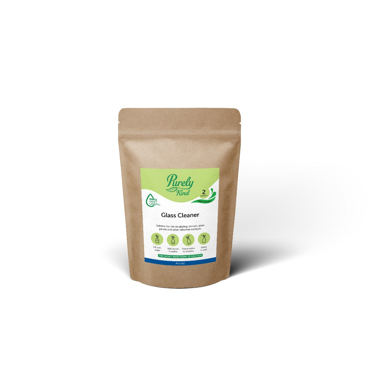 Purely Kind Glass Cleaner Refills (2-Pack) - Eco-Friendly & Streak-Free