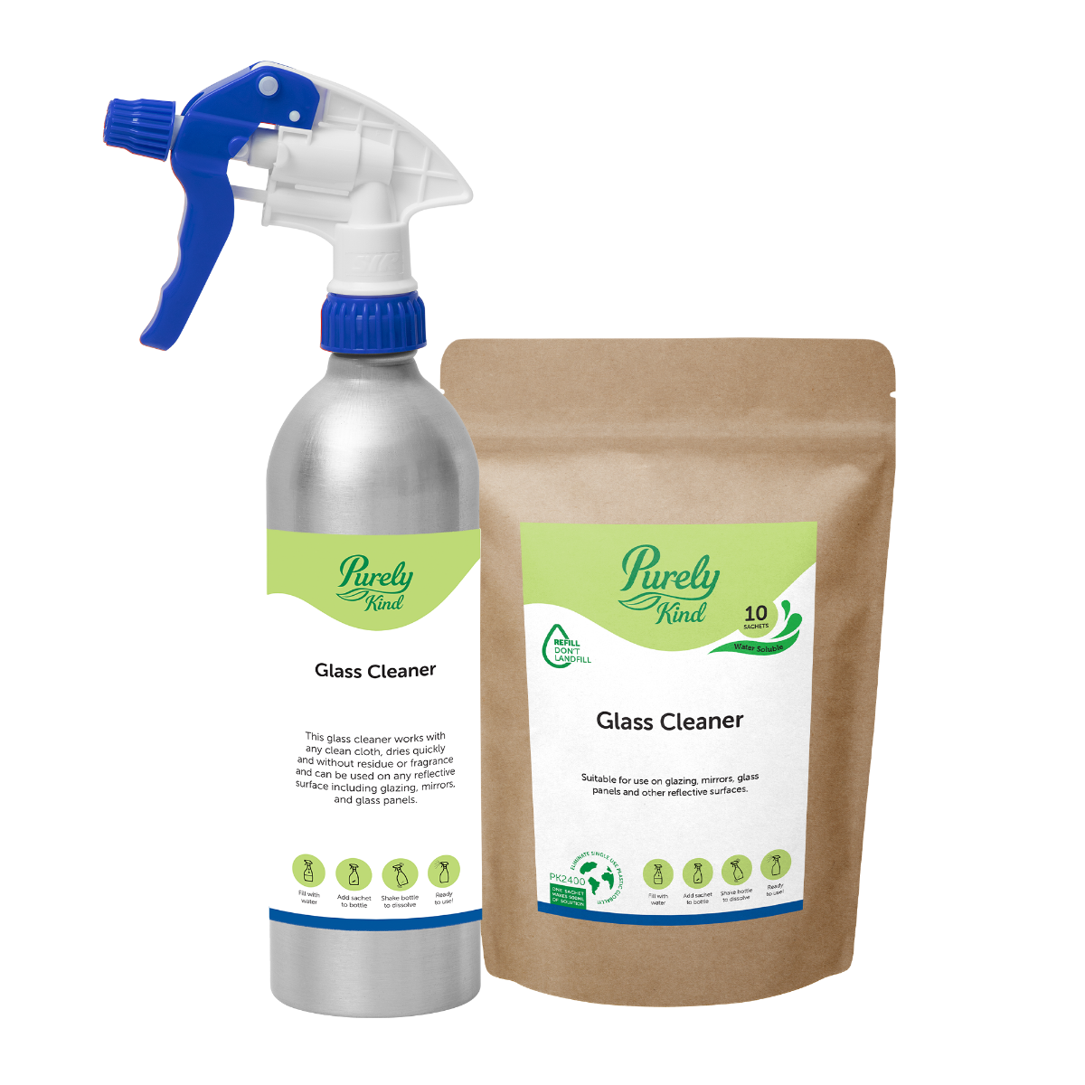 Purely Kind Glass Cleaner Capsules Starter Kit