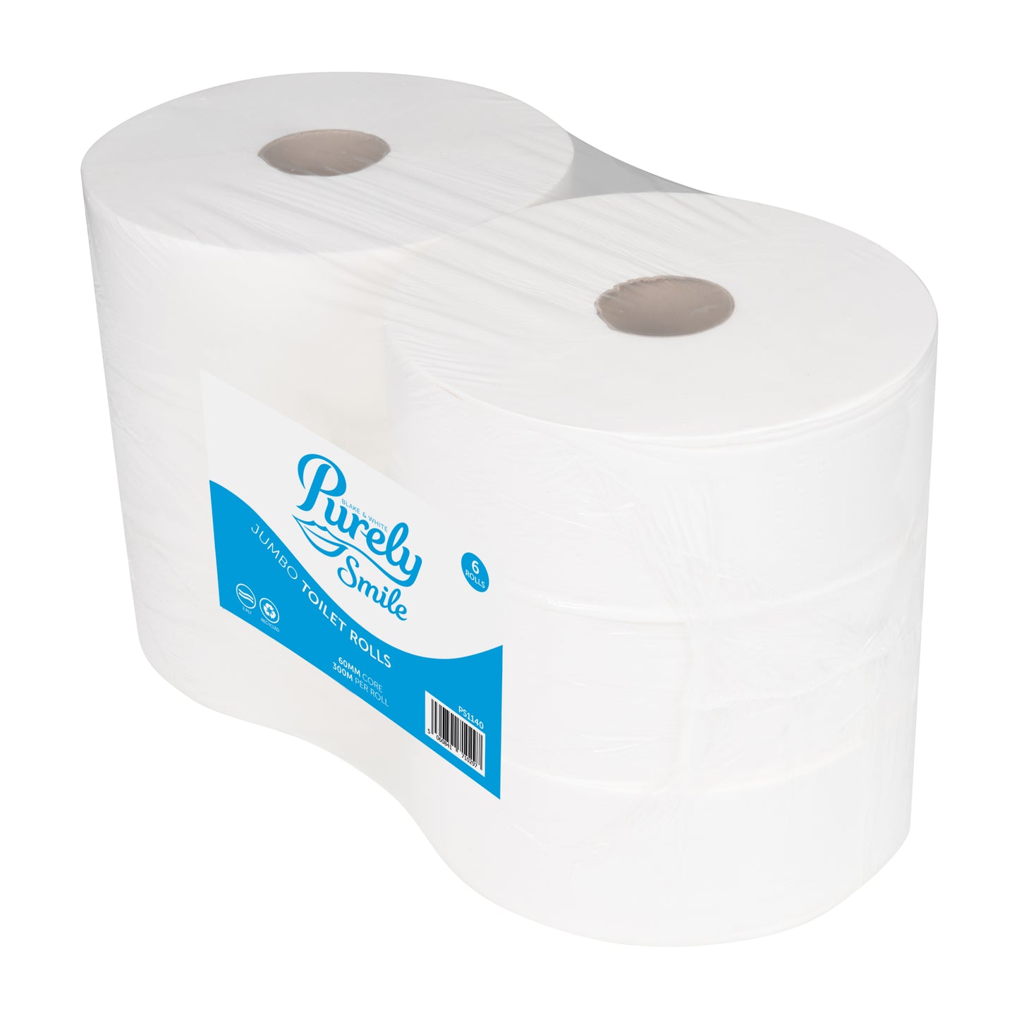 Purely Smile Toilet Paper: Jumbo 6-Pack (300m/roll)