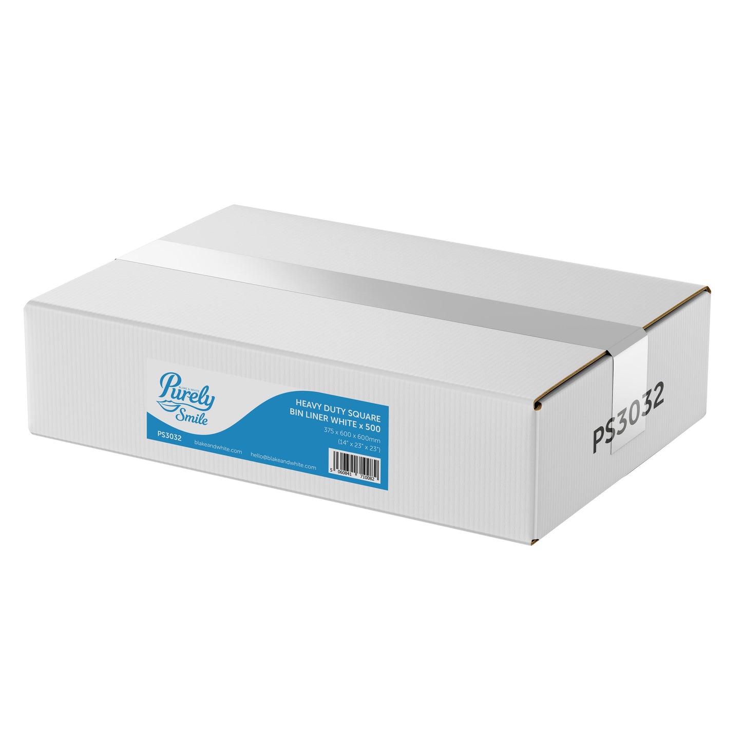 Bulk Square Bin Liners (500) - Heavy Duty, Leakproof (Purely Smile)
