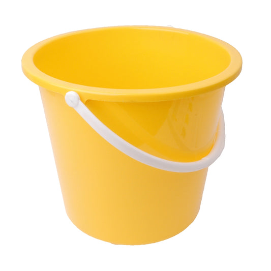Purely Smile Round Plastic Bucket 9 Litre Yellow
