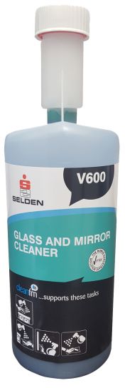 Selden V600 Glass Cleaner (1L): Streak-Free Shine (Eco-Friendly Option)