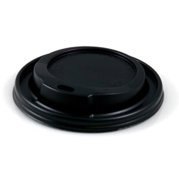 90mm (12oz/16oz) Black Plastic Sip Lids