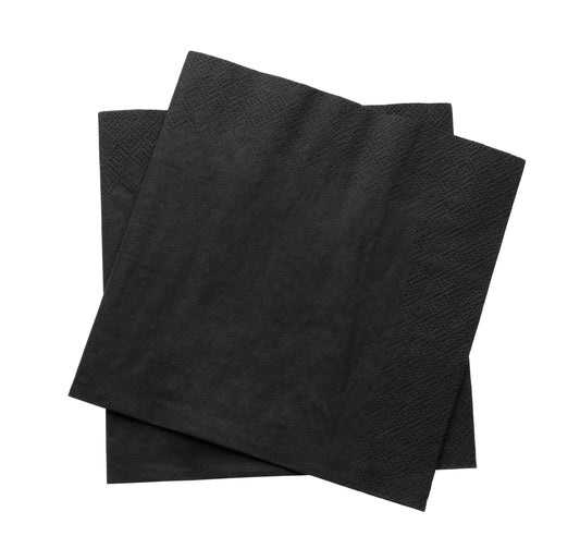 Purely Smile 2ply Black Cocktail Napkins x 6000 (30 * 200)