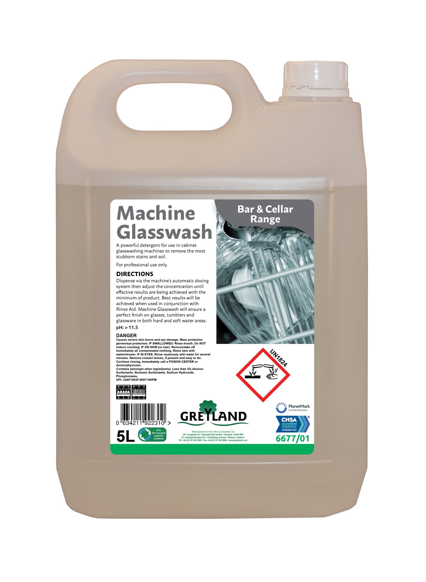 Purely Smile Machine Glasswash 5 Litre