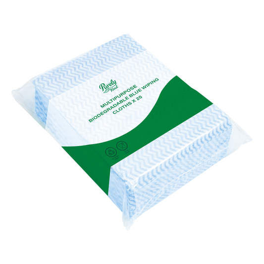 Purely Kind Eco Multipurpose Wiping Cloths Blue Pack of 25