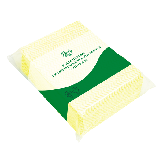 Purely Kind Eco Multipurpose Wiping Cloths Yellow Pack of 25