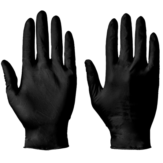 Purely Protect Black Nitrile Gloves x 100 Gloves - Various Sizes Available