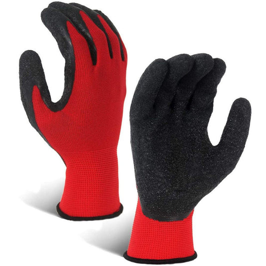 Purely Protect Latex Grip Glove Red/ Black Pair Size 10