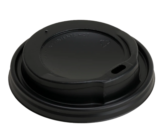 Purely Smile (10oz-16oz) Black Plastic SipLids Case of 1000