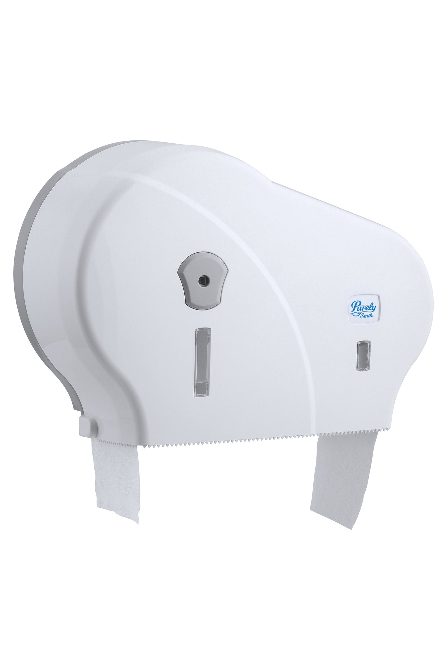 Purely Smile Jumbo Toilet Roll Plastic Dispenser White