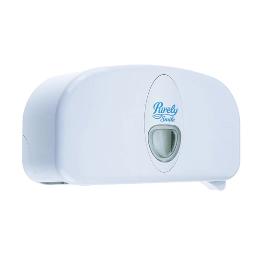 Purely Smile Mini Centrefeed Roll Dispenser White