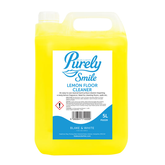Purely Smile Lemon Floor Cleaner: Fresh Clean, Long-Lasting Shine (5L)