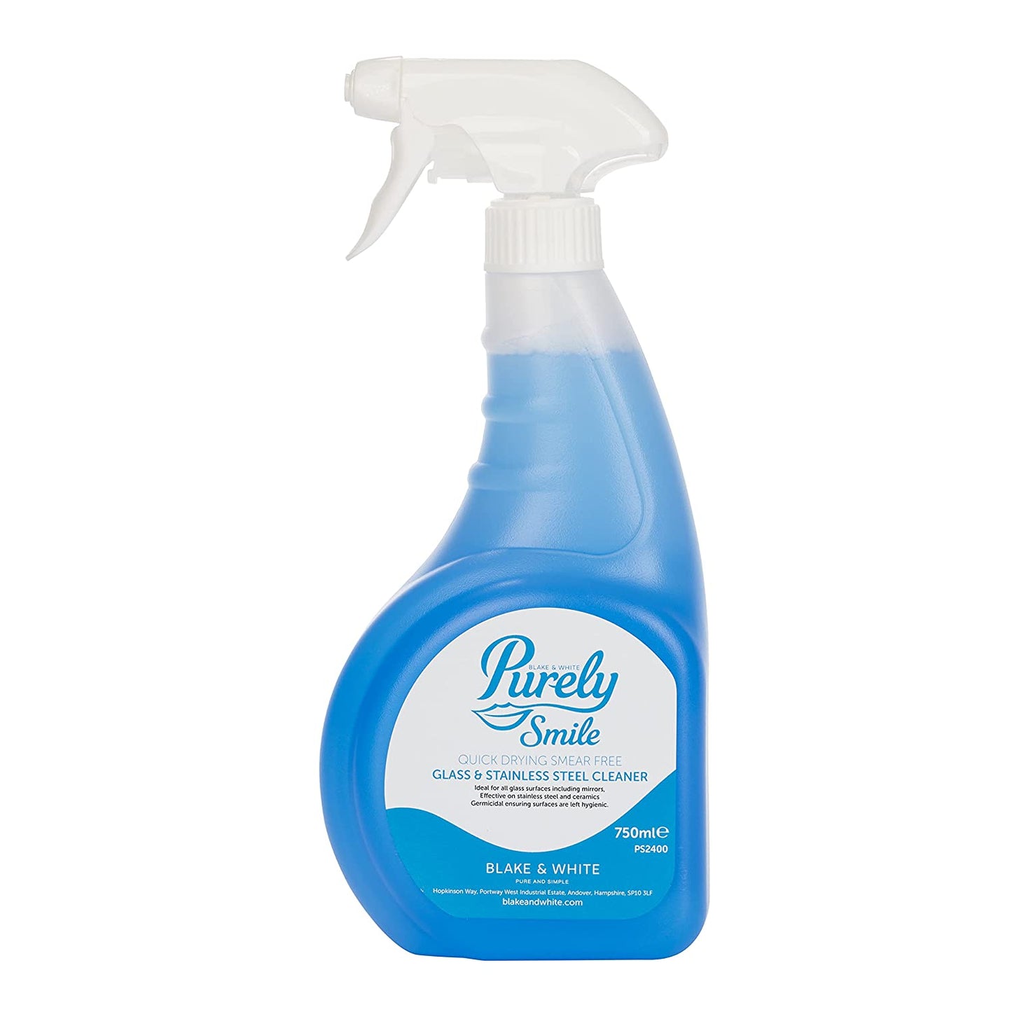 Purely Smile Glass and Stainless Steel Cleaner 750ml Trigger