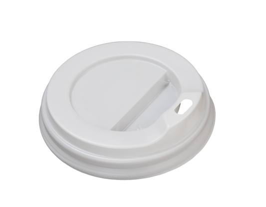 Purely Smile 90mm White Plastic Coffee Lids White 10-16oz