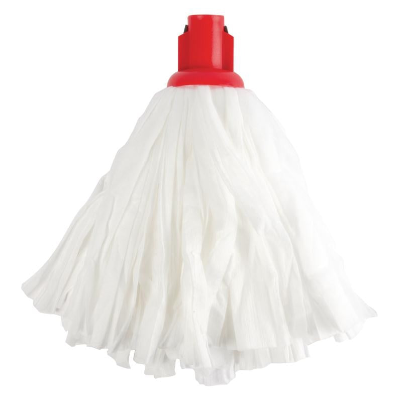 Purely Smile Big White Socket Mop Red Pack of 10