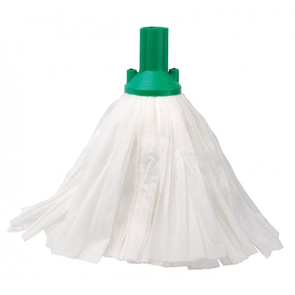 Purely Smile Big White Socket Mop Green Pack of 10