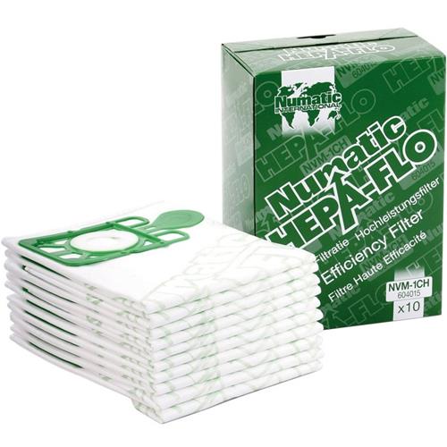 Numatic HepaFlo NVM-1CH Filter Dust Bags, 10 pack