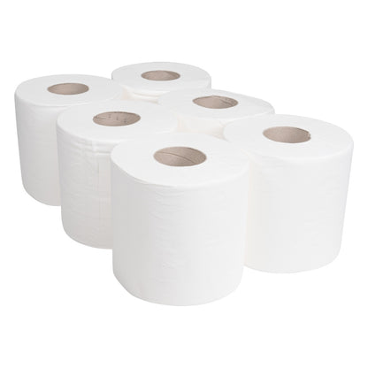 Purely Kind Centrefeed Rolls 2ply 100m White Pack of 6