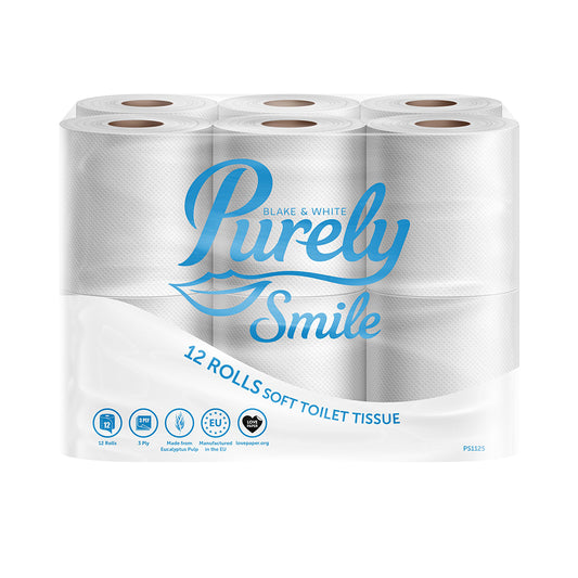 Purely Smile 3ply Toilet Roll Pack x 12**