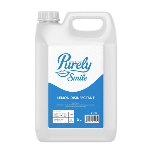 Purely Smile Lemon Disinfectant (5L) - Kills Germs, Fresh Lemon Scent