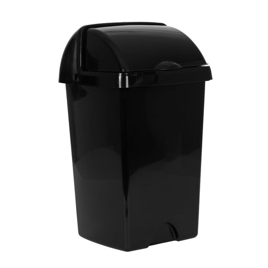 Purely Smile Roll Top Bin (25L) - Black - Sleek & Space-Saving