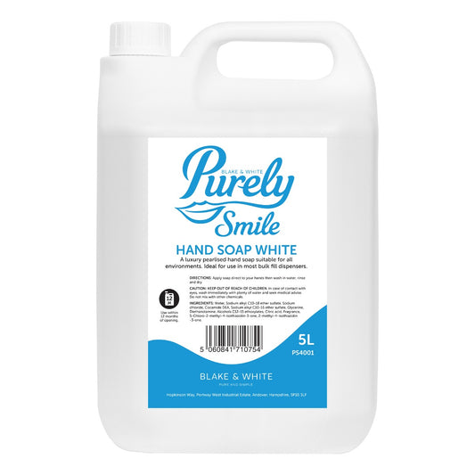 Purely Smile White Hand Soap - Refill Your Dispenser (5L)