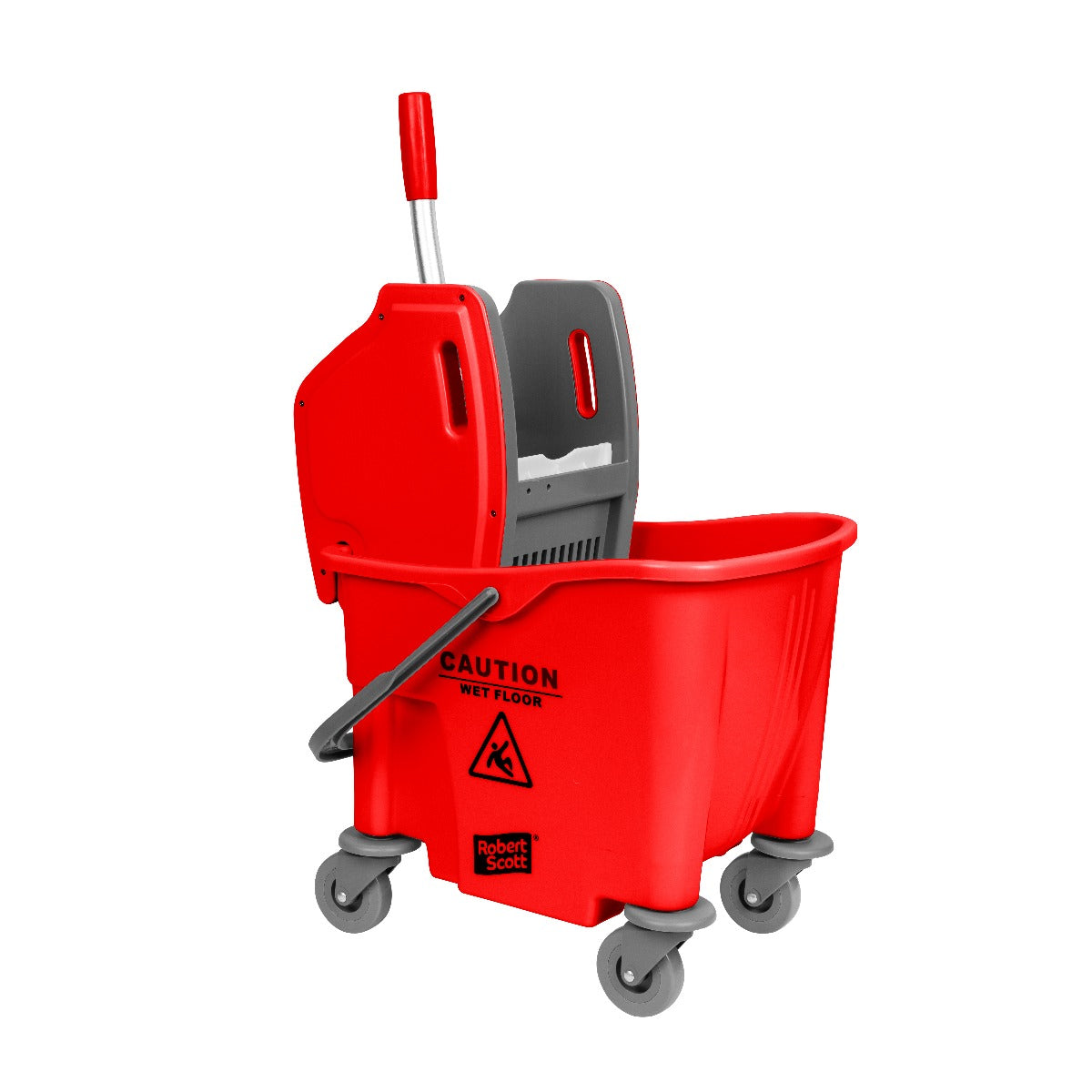 Purely Smile Kentucky Mop Bucket and Wringer 25 Litre Red