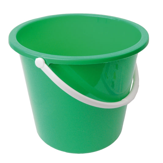 Purely Smile 9L Round Plastic Bucket (Green) - Storage & Cleaning