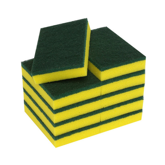 10 Pack! Purely Smile Sponge Scourers (Yellow & Green)