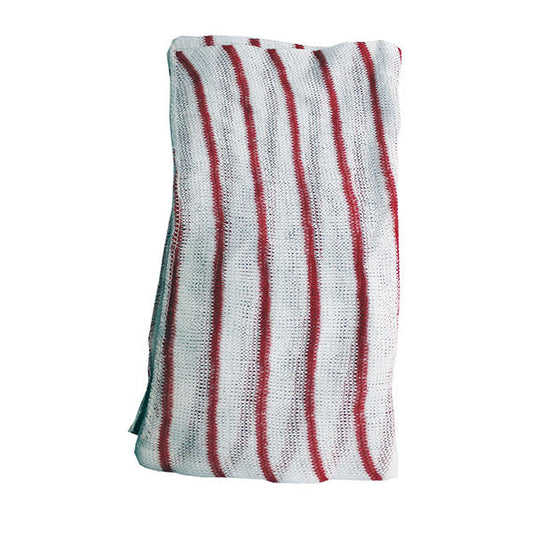10 Pack! Red Striped Kitchen Dishcloths (Purely Smile)