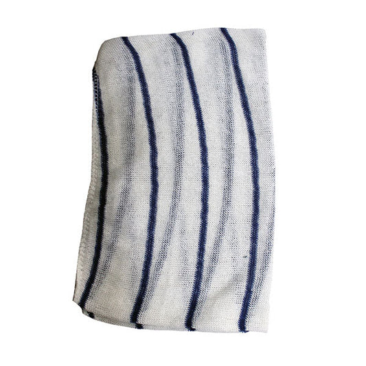 10 Pack Blue Striped Dishcloths (Highly Absorbent & Machine Washable)